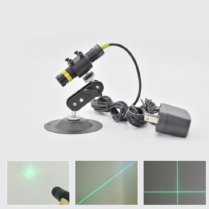 515nm 10mW 30mW Módulo láser Punto de mira de línea Verde Laser Focus Adjustable